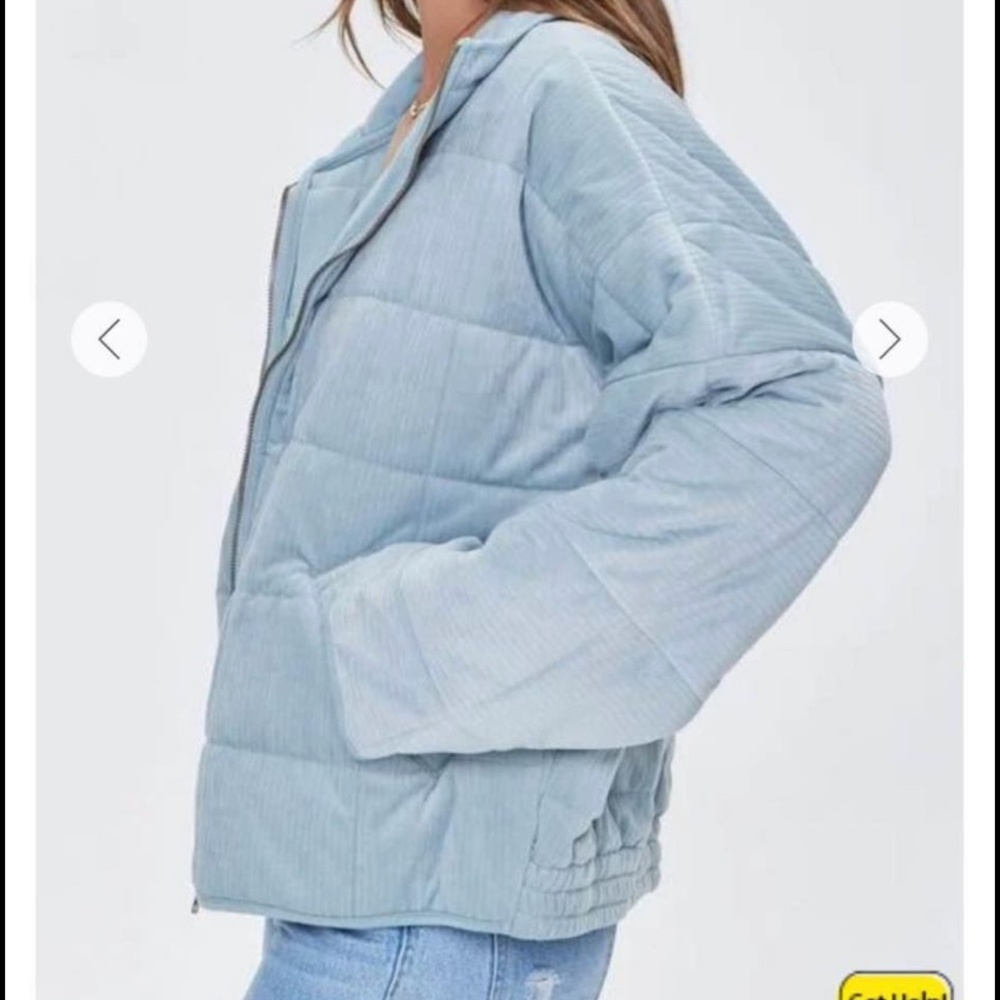 Forever 21 Blue Quilted Jacket